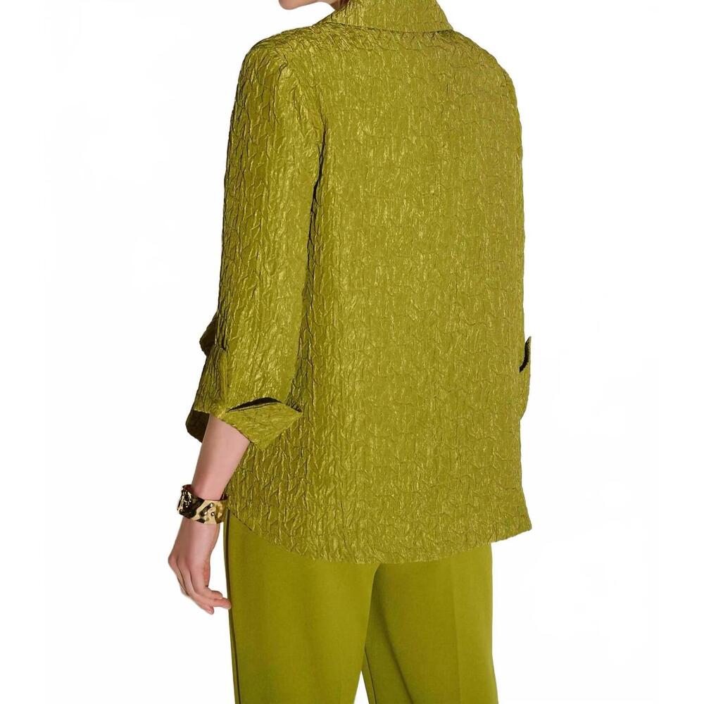 NEW JOSEPH RIBKOFF textured notched collar swing jacket in fern - Picture 4 of 7